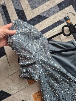 Nádherné plesové / večerní nové flitrovane šaty vel 42 - 4