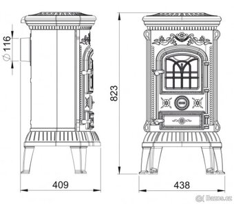 Litinová krbová kamna Verdo - 4