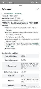 PARKSIDE Dvojitá rychlonabíječka PDSLG 20 B1 - 4