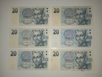 BANKOVKY 20 KČ, 1994, OBĚ VYDANÉ SÉRIE, PĚKNÉ STAVY - 4