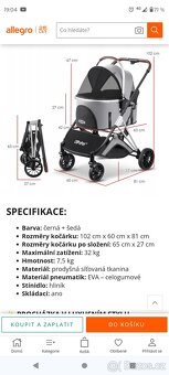 Kočárek pro psa do 10 kg - 4