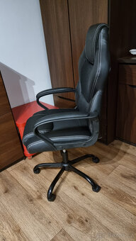 Židle k psacímu stolu do 150kg, kancelářské křeslo, černá - 4