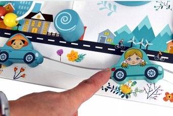 ADAM TOYS Dřevěná senzorická vzdělávací MOTORICKÁ TABULE - 4