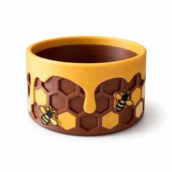 Miska pod med do kuchyně - hnědá - 4