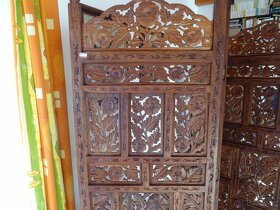 prodám orig. indický dřevěný paraván - 4