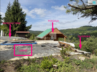 Prodej pozemek 302 m2, chatka 16 m2, sklep 18 m2 - Líšný u M - 4