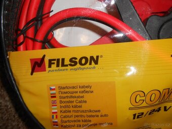 2x startovací kabely FILSON+DIAMOND - 3m - 12/24V -nepoužité - 4