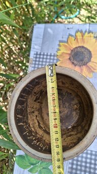 Stará keramická dóza – kamenáč výška 25 cm - 4