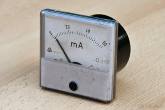 Miliampérmetr měřák Metra Blansko 0-60 mA - 4