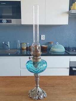 SECESNÍ STAROŽITNÁ PETROLEJKA GAUDARD,FRANCE1900–ART NOUVEAU - 4