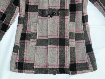 Kostkované vlněné paleto/kabát, vel. 38, zn. Full Circle - 4