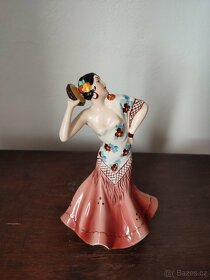 Royal dux porcelánová soška tanečnica s tamburínou - 4