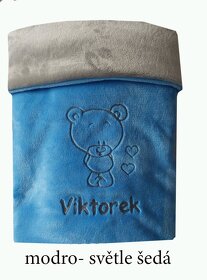 Deka s výšivkou jména a obrázků na přání více barev - 4