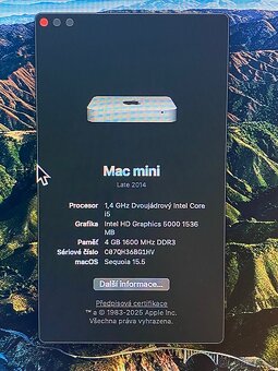 MacMini Intel i5 SSD 128gb MacOs Sequola 15.5 - 4