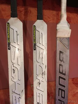 Opravené brankářské hokejky (vše kompozitky), 3 kusy - 4