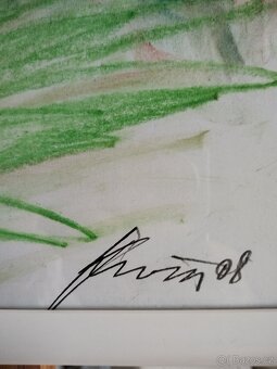 obraz LEŽÍCÍ DÁMA, akt, pastel, Antonín Kroča 2008 - 4