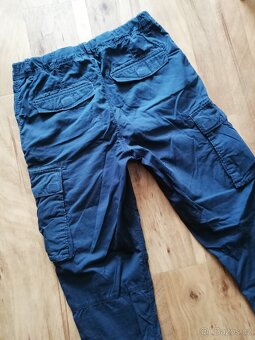 Chlapecké tm. modré lehčí kalhoty - kapsáče (6 kapes) LOGG - 4