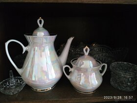 Broušené sklo, jídelní sada a další - 4