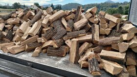 palivové dřevo štípané tvrdé dub jasan javor - 4