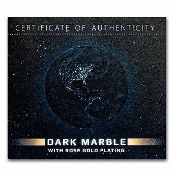 Vzácná Stříbrná mince 3 Oz The Dark Marble - planeta Země - 4