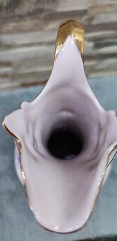 Růžový porcelán, džbán -váza, Chodov - 4