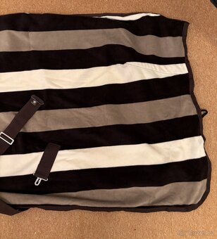 Odpocovací deka Equi-Theme Stripe -hnědá/béžová - 4
