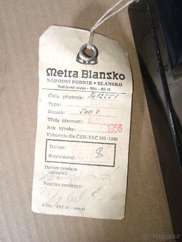 Starý voltmetr METRA BLANSKO funkční rok výroby 1956 - 4