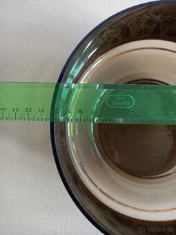 Křišťálová konzolová mísa se zlatou dekorací - 4