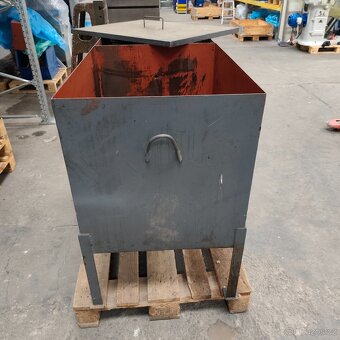 Masivní mycí, čistící a vypouštěcí ocelový stůl pro dílny a - 4