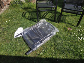 Nové kovové polohovací a skládací křeslo - 4