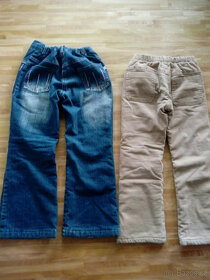 Zateplené dívčí kalhoty, mikina a svetřík, vel. 128-134 - 4