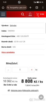 Prodám koupelnový radiátor Zehnder - 4