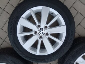 alu kola 5x112 r16 VW Golf 5,6 a letní pneu 205/55/16 - 4