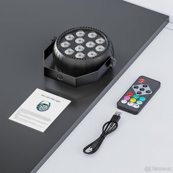 4xRtktoup RGB dobíjecí LED par Light, 12+LED Aga 48led - 4