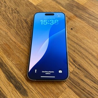 iPhone 15 Pro 256GB white titan, 100% baterie, záruka - 4