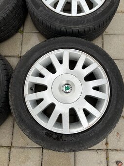 Originální ALU Škoda 5x112 R16 - letní pneu 6mm - 4