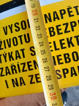Smaltovaná cedule Pozor elektrika - 4