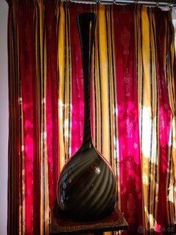 Vysoká umelecká váza České dvojfarebne viacvrstvove sklo - 4