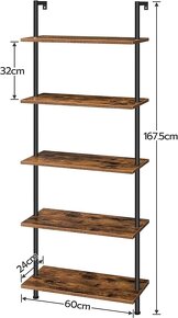 Žebříkový 5-patrový regál - 4