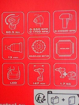 Milwaukee M18 BLPDRC-0 Vrtačka s priklepem 60,5Nm - 4