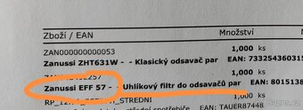 Filtr uhlíkový Zanussi EFF 57 - 4