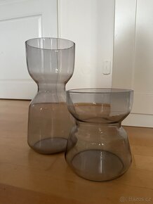 IKEA váza sada set 2x 2 skleněné velké vázy z kouřového skla - 4