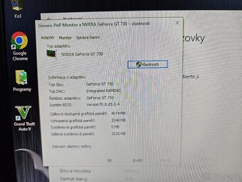 Herní pc intel g4400 ram ddr4 grafika gt730 2gb lcd 22" GTA - 4