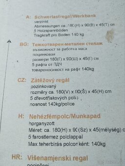 Regál 180x90x45 - nový, nerozbalený - 4