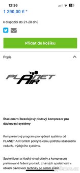Stacionární Bez olejový Piestový kompresor pro Dávkovací sys - 4