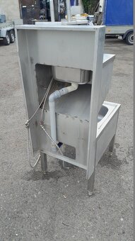 Nerezový výlevka s 2x dřezem 50x70x126 cm - 4
