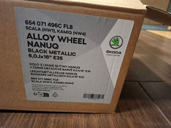 Nové orig. alu disky Škoda Kamiq, Scala 6,0x16 5x100mm 4ks - 4