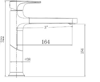 Vysoká umyvadlová baterie SAT Dark Gun Metal SATBSDA285P - 4