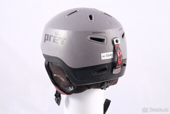 Použita lyžařská/snowboardová helma PRET LID šedá/červená - 4