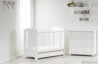 Postýlka se šuplíkem sonoma / bíla - 4